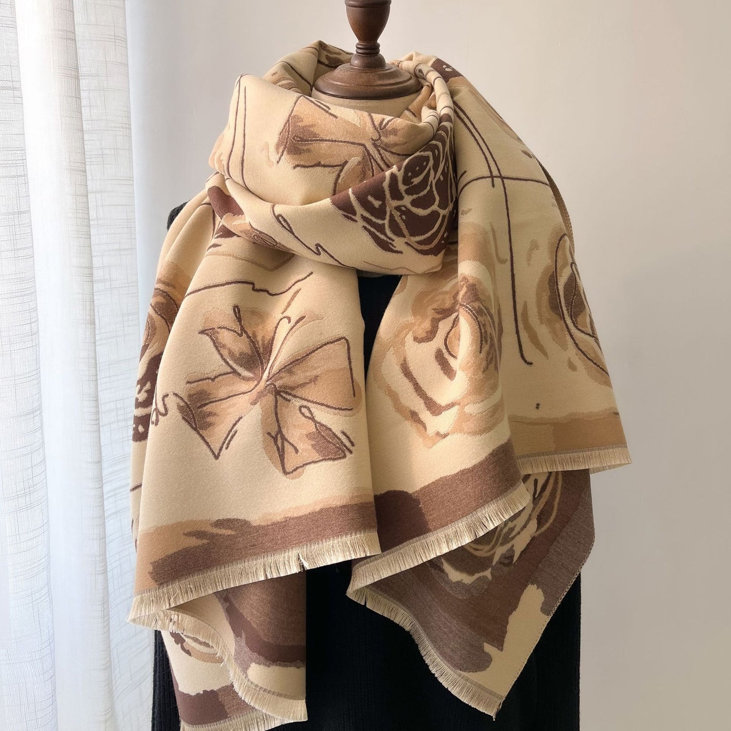 Warm Shawl Color Matching Matching Cashmere Scarf