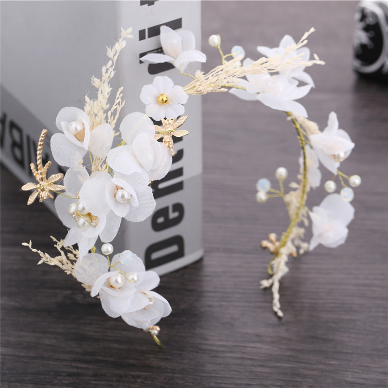 Wedding Headdress Full Of Gypsophila Dried Flowers Forest Hair Accessories