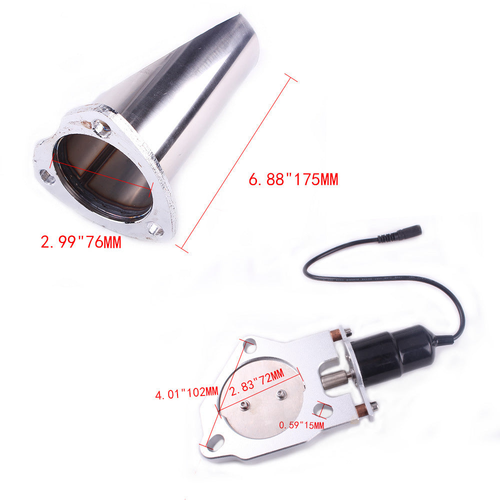 Modified Tail Throat Of Automobile Exhaust Pipe Can Be Remote Controlled Half Set Of Controller