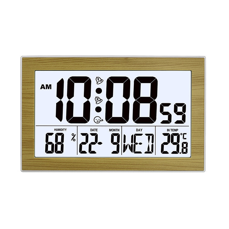 Large Screen Creative Digital Wall Clock Home Electronic Wall Clock Student With Electronic Alarm Clock Perpetual Calendar Desk Clock