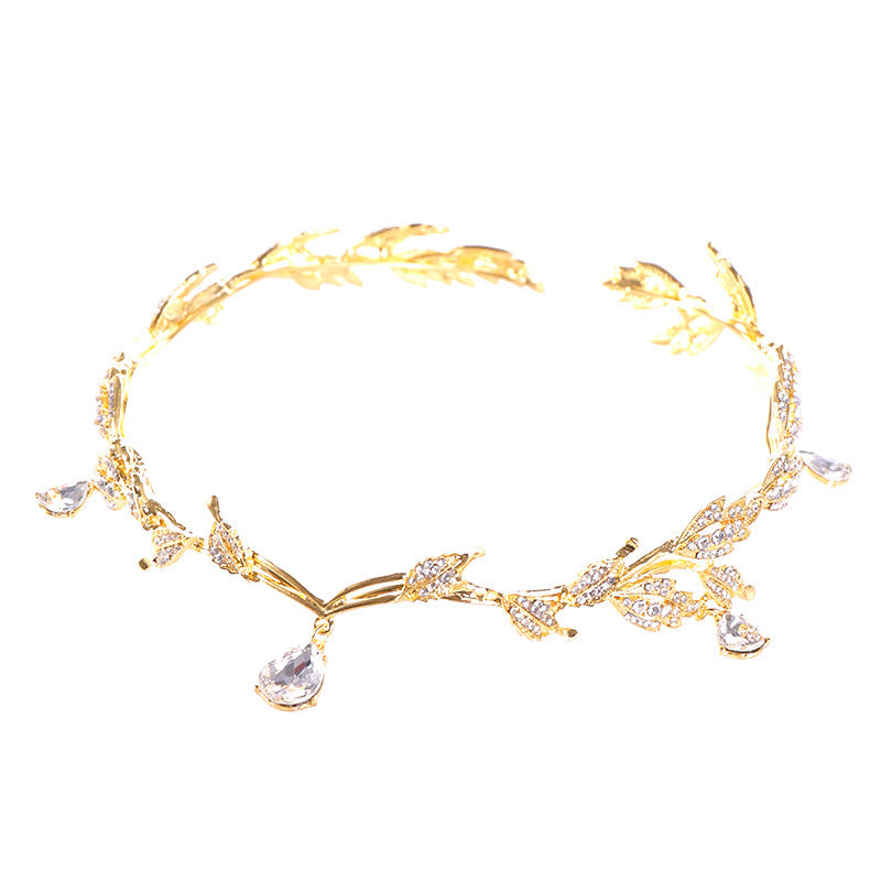 New Golden Crown Headband Wedding Headdress