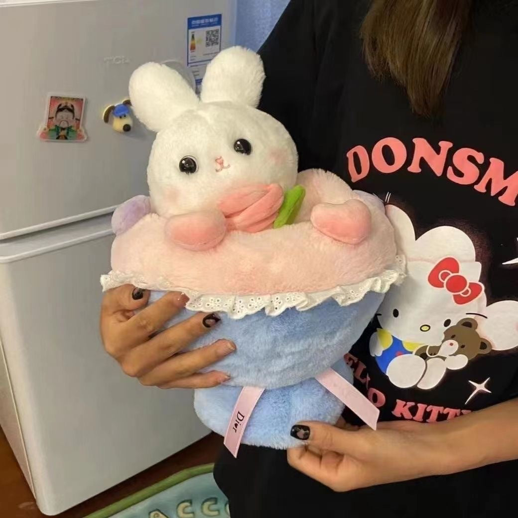 Bouquet Rabbit Cartoon Plush Doll