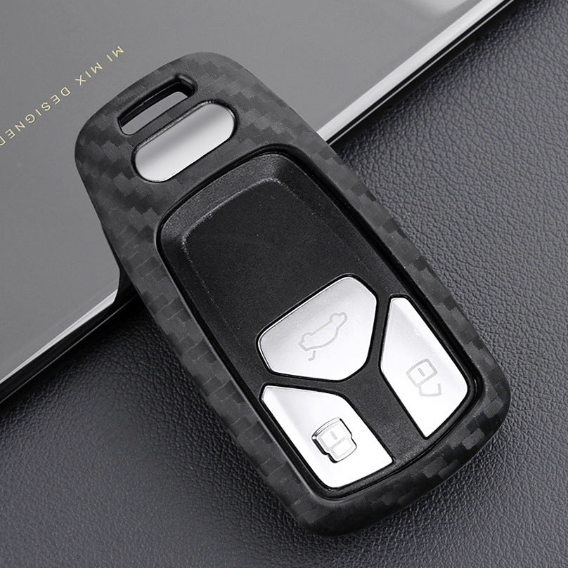 Carbon fiber silicone key case for car