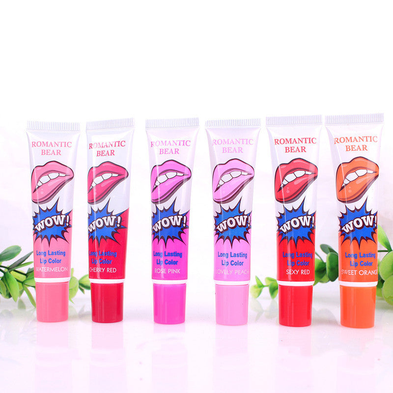 Amazing 6 Colors Peel Off Liquid Lipstick Waterproof Long Lasting Lip Gloss Mask Moisturizer Makeup Tear Pull Lip Lint Cosmetic