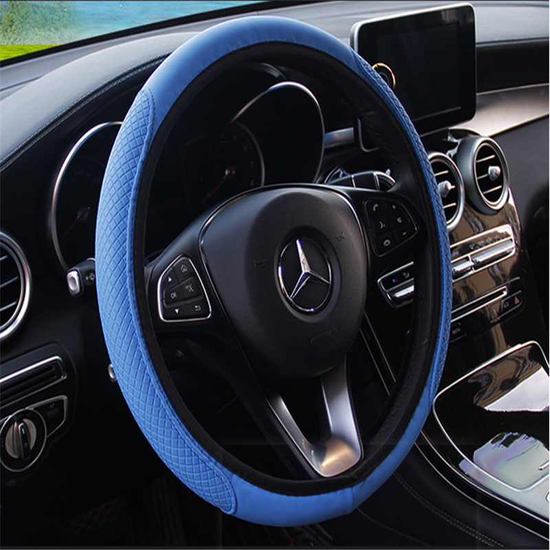 Fiber leather double round steering wheel cover