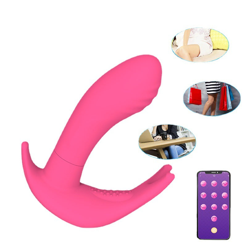 The APP Newly Equipped With Butterfly Sex Appeal Female Vibrating Massage Appliance Adult Couple's Warming Sex Appliance