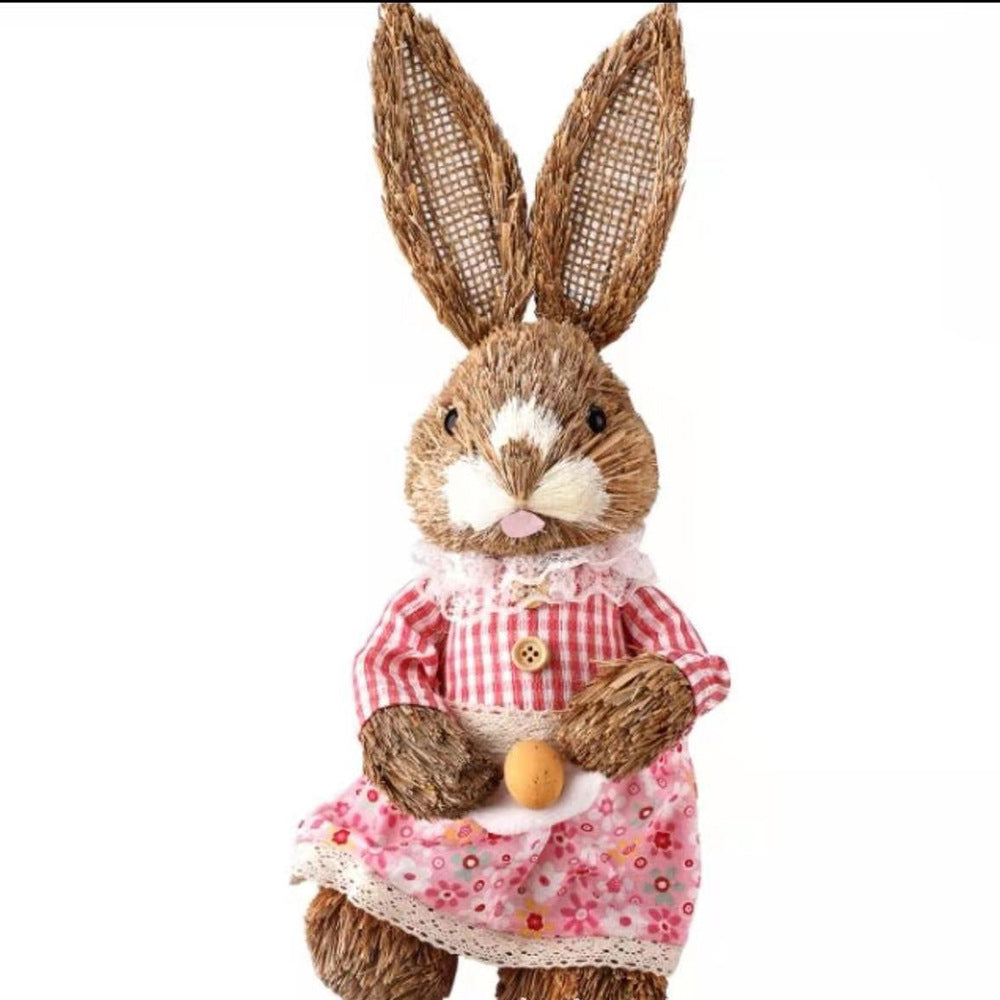 Simulation Papyrus Easter Rabbit Decoration Home Shopping Mall Garden Decoration European Fairy Tale Rabbit Decorations