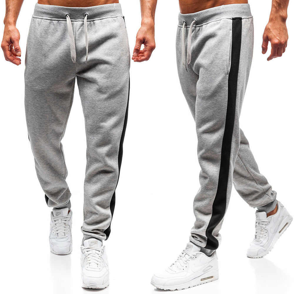 Casual stitching track pants