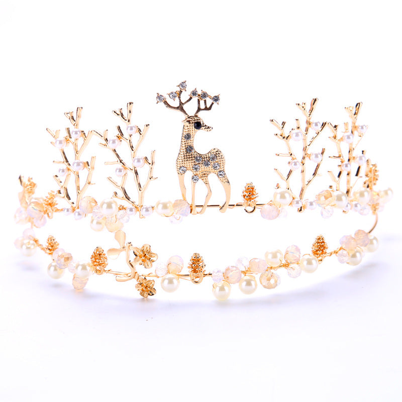 Fawn Crown Golden Animal Wedding Accessories