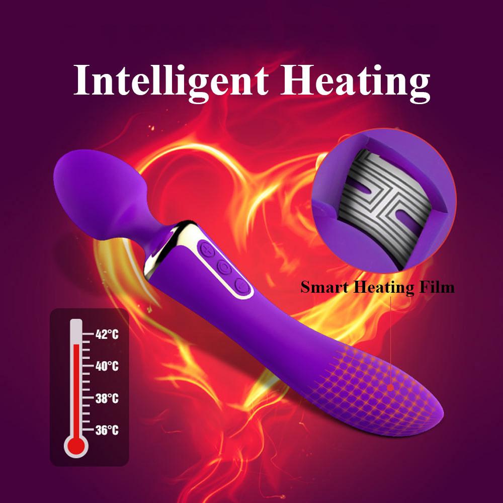 LETEN Dual Vibrators Power Strong Mult Speed Massager Wand Rechargeable Waterproof adult sex toys