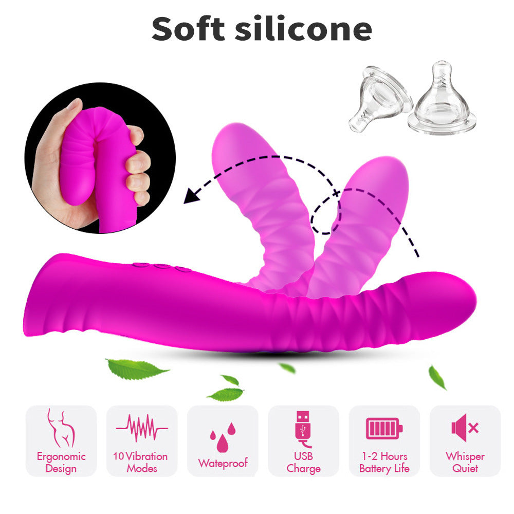 Adult Supplies Rechargeable Finger Thread G-Spot Vibrator Female Masturbation Massage AV Vibrator