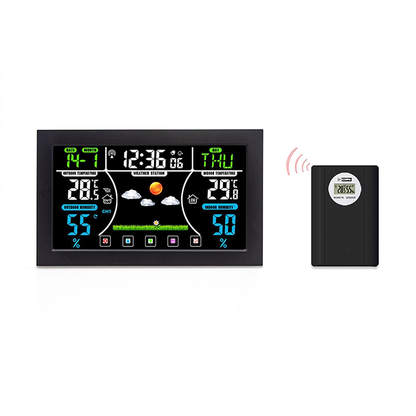 Touch screen weather clock wireless weather forecast clock electronic clock