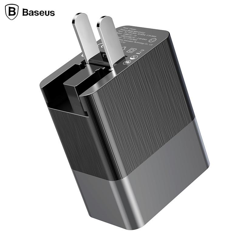 Baseus Type-C USB Fast Charger 2.0+3.4A Travel Wall Charger Adapter Mobile Phone Charger