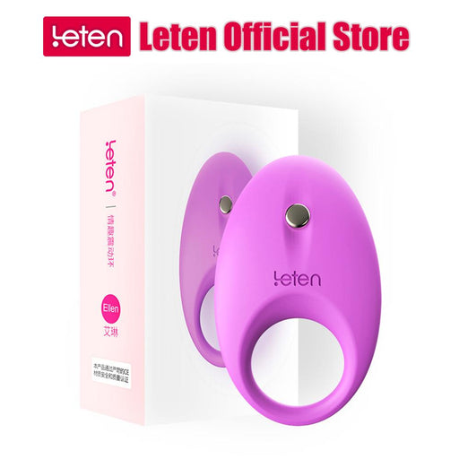 Leten Penis Cock Ring Multi Spot Vibrating Ring Toys Sex for Couples Ring on the Penis Sex Toy