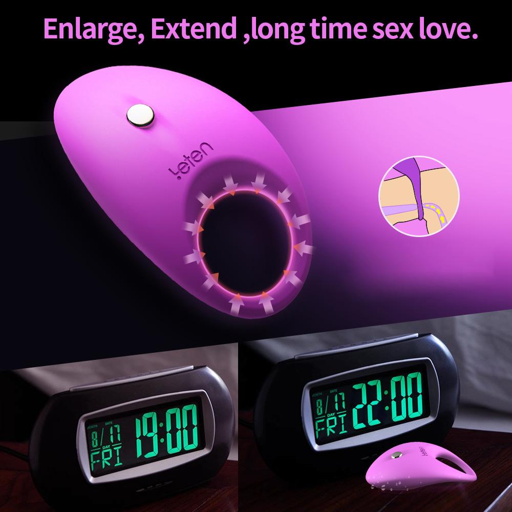 Leten Penis Cock Ring Multi Spot Vibrating Ring Toys Sex for Couples Ring on the Penis Sex Toy