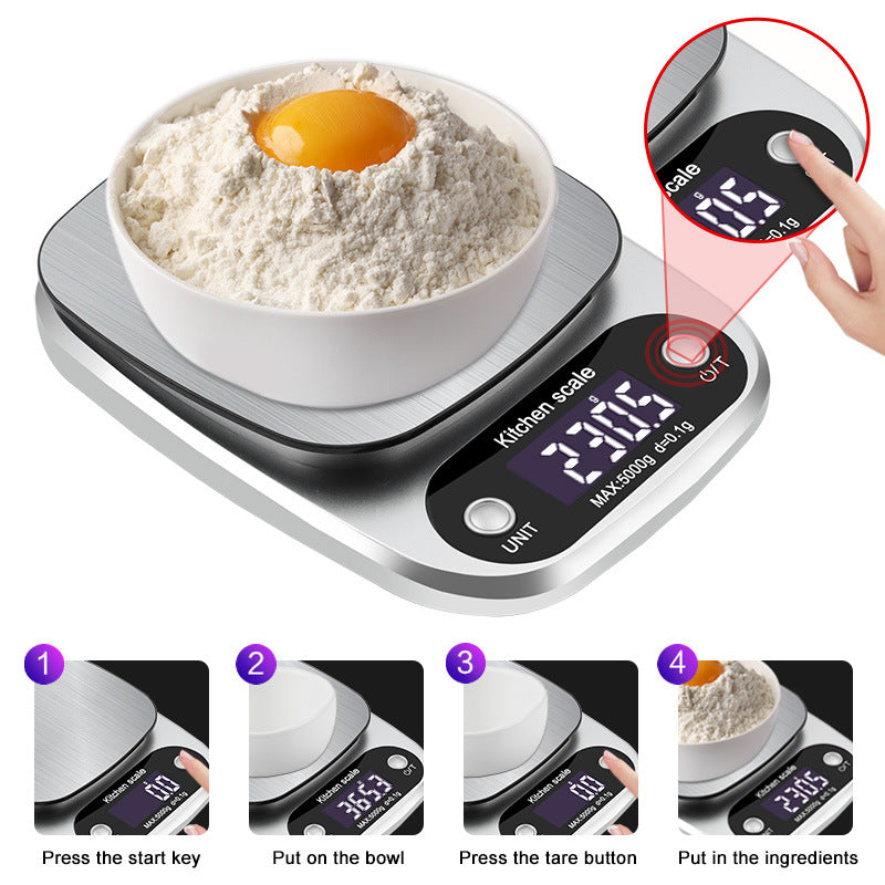 Stainless Steel Kitchen Scales Baking Kitchen Scales Home Food Scales Electronic Weighing Scales