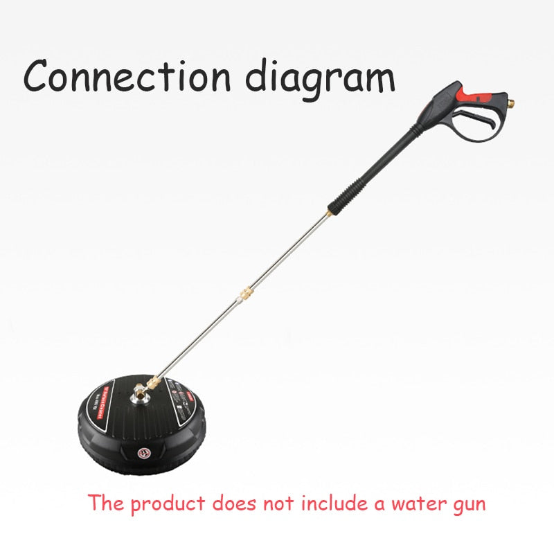 4000PSI Water Broom Floor Washing 1/4Quick Plug High-pressure Scrubber Multifunctional Scrubbing Brush for High Pressure Washer