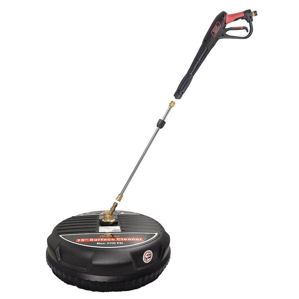 JUNGLEFLASH 15" High Pressure Washer Undercarriage Cleaner Under Car Water Broom Clean Surface Cleaner Attachment