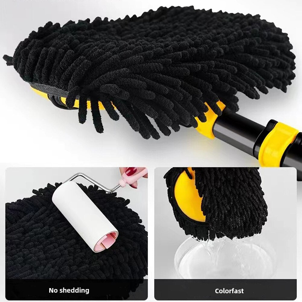 2022 Newest Car Cleaning Brush Car Wash Brush Telescoping Long Handle Cleaning Mop Chenille Broom Car Cleaning Tool Kit