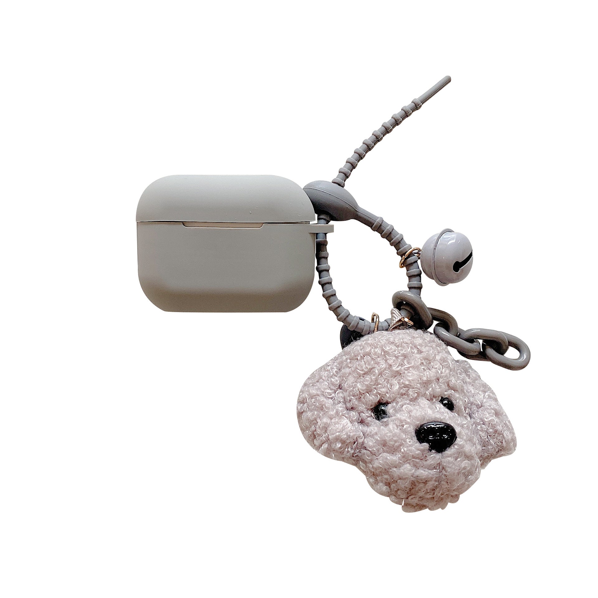 Applicable Solid Color Earphone Cover Wireless Bluetooth Soft Shell Cartoon Puppy Pendant