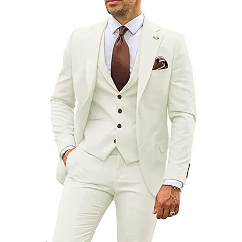 Men's Fashion Casual Slim Suit Three Pieces