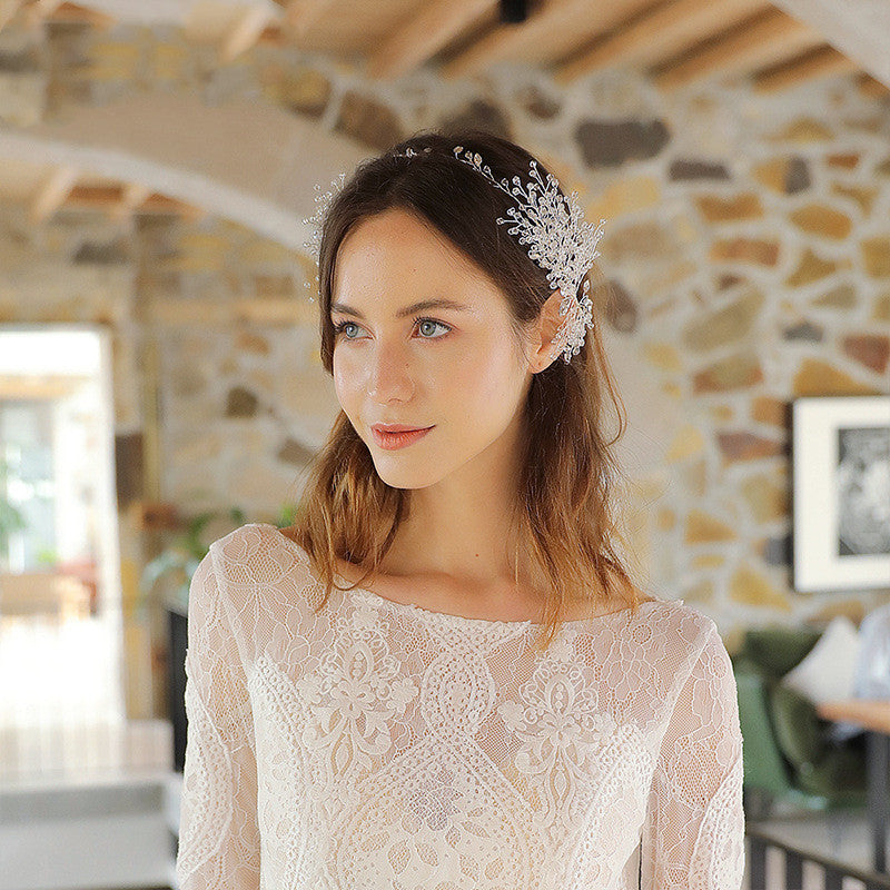 Hand-woven Rhinestone Headband Wedding Dress Headdress