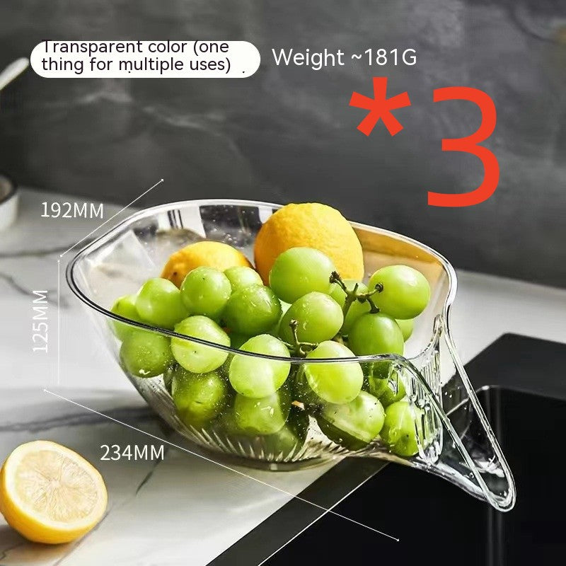 Household Self-contained Draining Taobao Dish Washing Fruit Basin