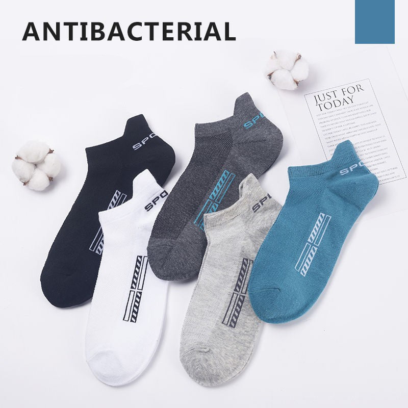 Socks Men's Cotton Socks Thin Exercise Socks Mesh Breathable Low Top Socks Handle Socks Ankle Socks