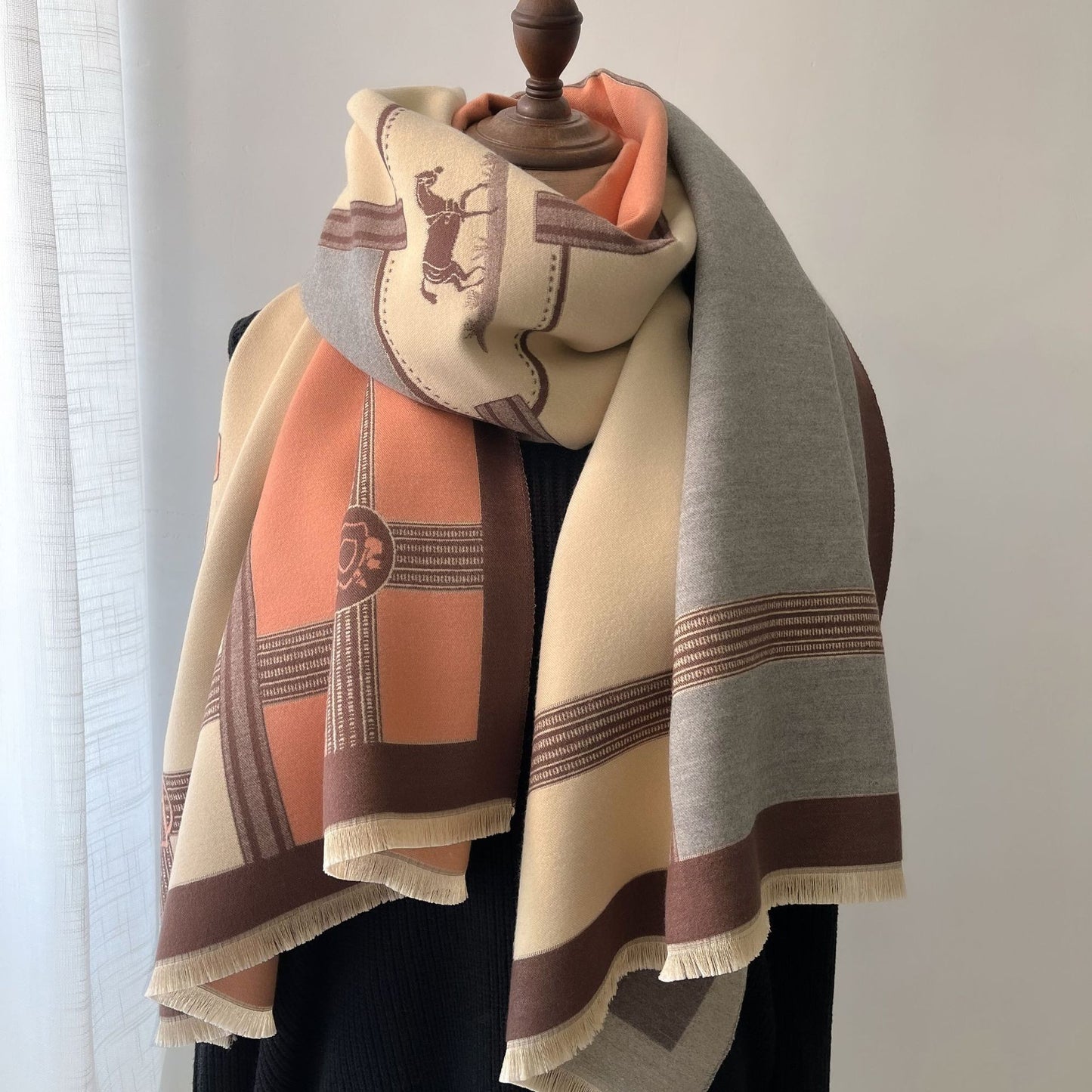 Warm Shawl Color Matching Matching Cashmere Scarf