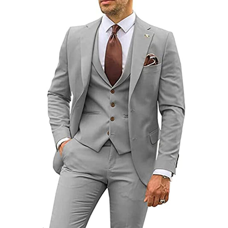 Men's Fashion Casual Slim Suit Three Pieces