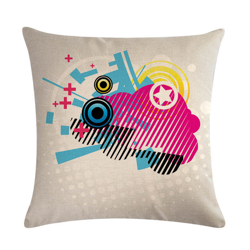 Abstract Guitar Series Linen Pillowcase Cushion Cover