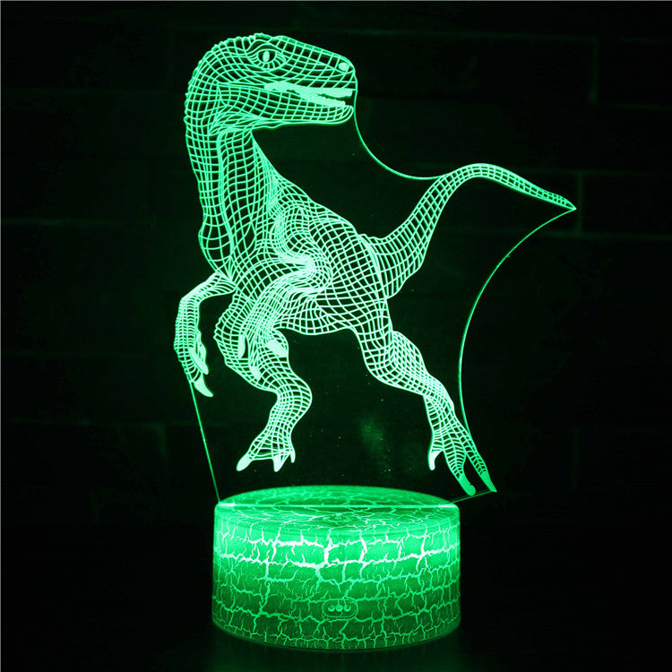 Dinosaur Series Touch Remote Control Creative 3D Desk Lamp Gift Led Seven Color Night Light