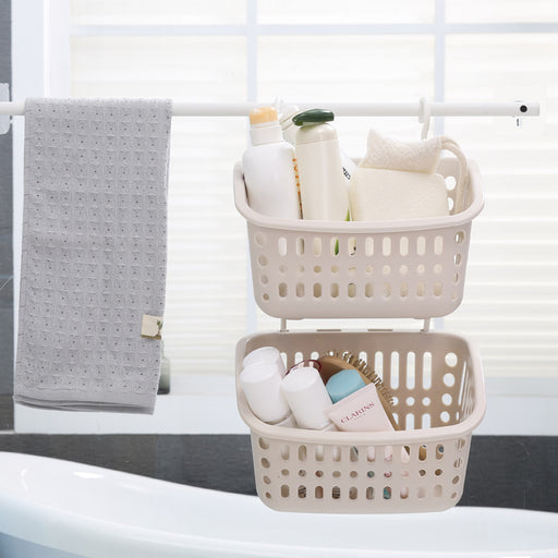 Household Hook Storage Basket Kitchen Hanging Basket Bathroom Bathroom Cosmetics Storage Basket Plastic Basket Storage Basket