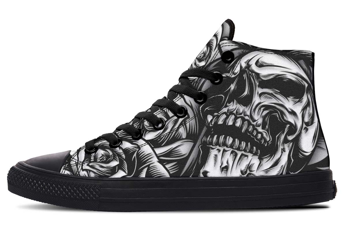 Printed Couple High-top Canvas Shoes