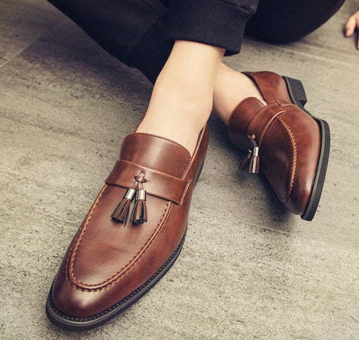 Men's Korean Style Trendy Business Casual Leather Shoes