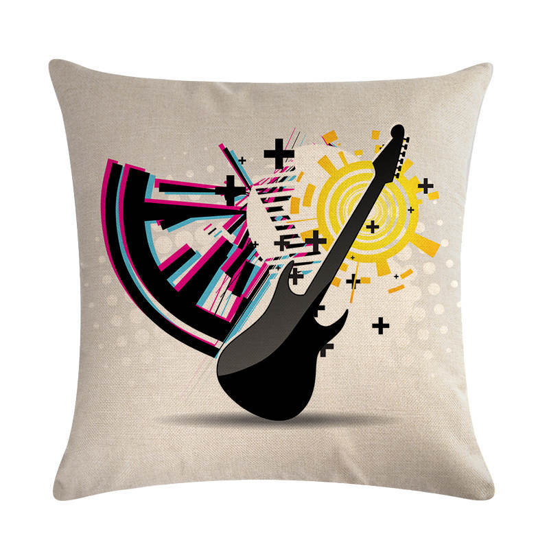 Abstract Guitar Series Linen Pillowcase Cushion Cover