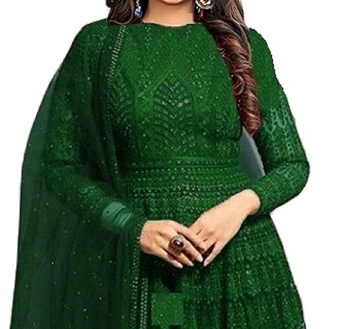 Women Georgette Semi Stitched Anarkali GowN