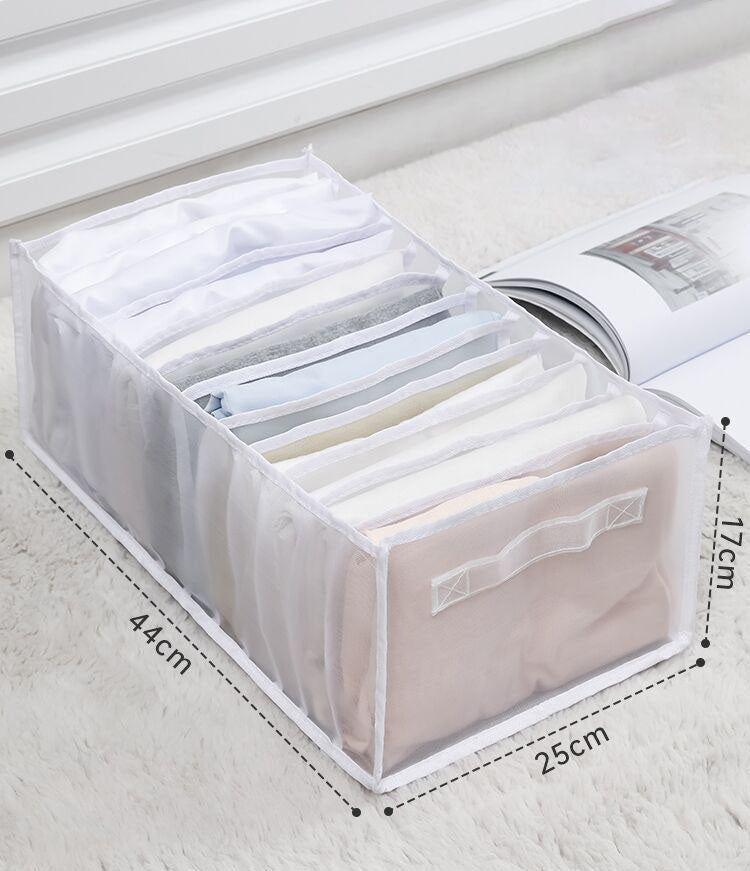 Clothes Storage Box Jeans Wardrobe Drawer Storage Box Foldable Washable Storage Organizer