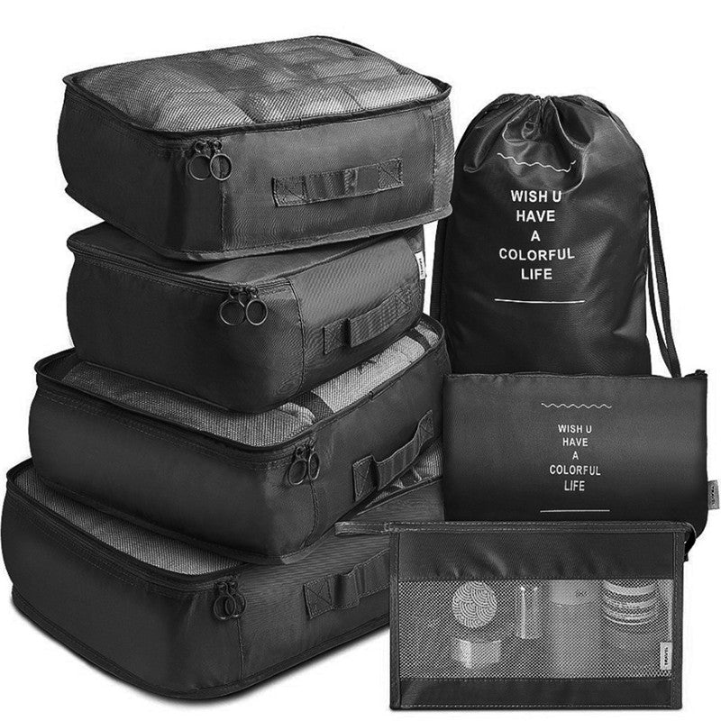 Travel Storage Bag 7-Piece Set Of Travel Thickened Suitcase Clothing Classification Storage Bag