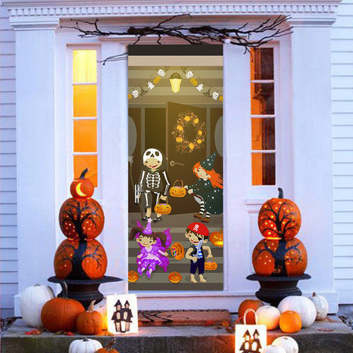 New Style Halloween LOGO Imitation 3D Door Stickers Waterproof Wall Stickers