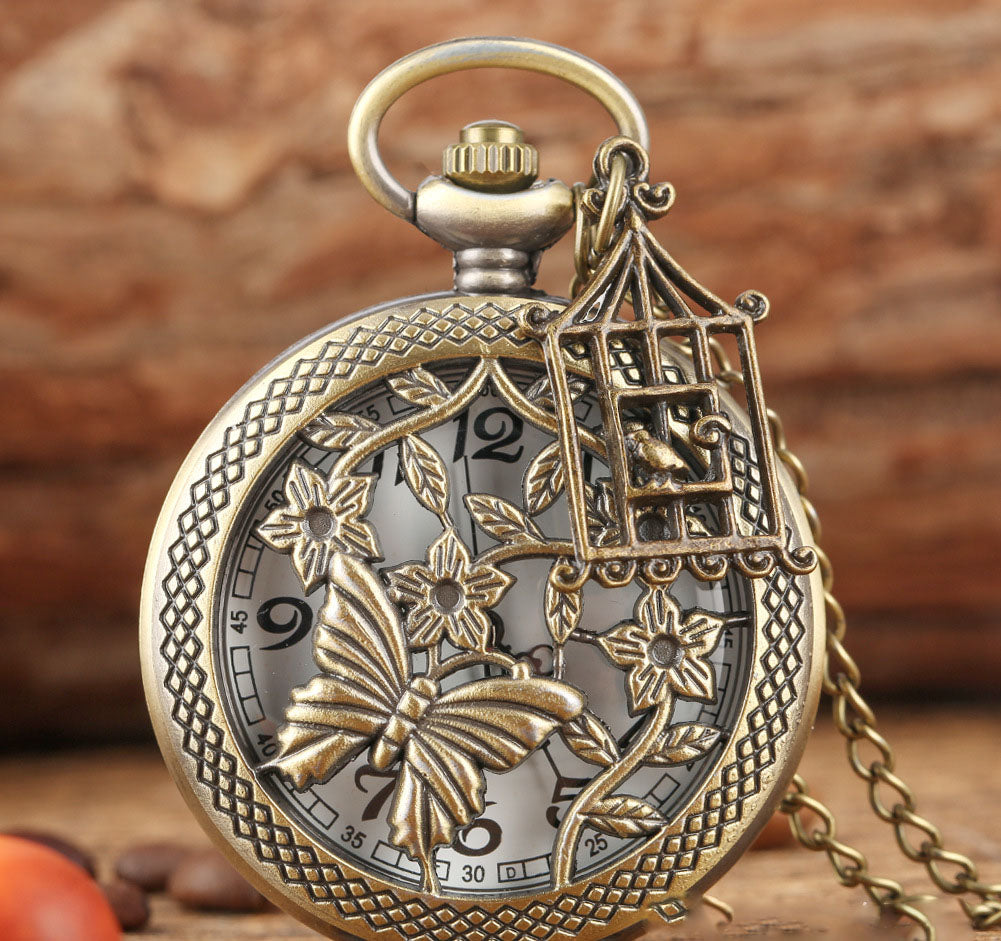 Creative Hollow Butterfly Pocket Watch