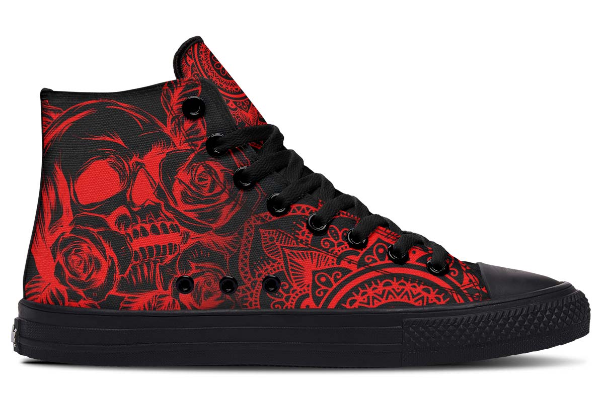 Printed Couple High-top Canvas Shoes