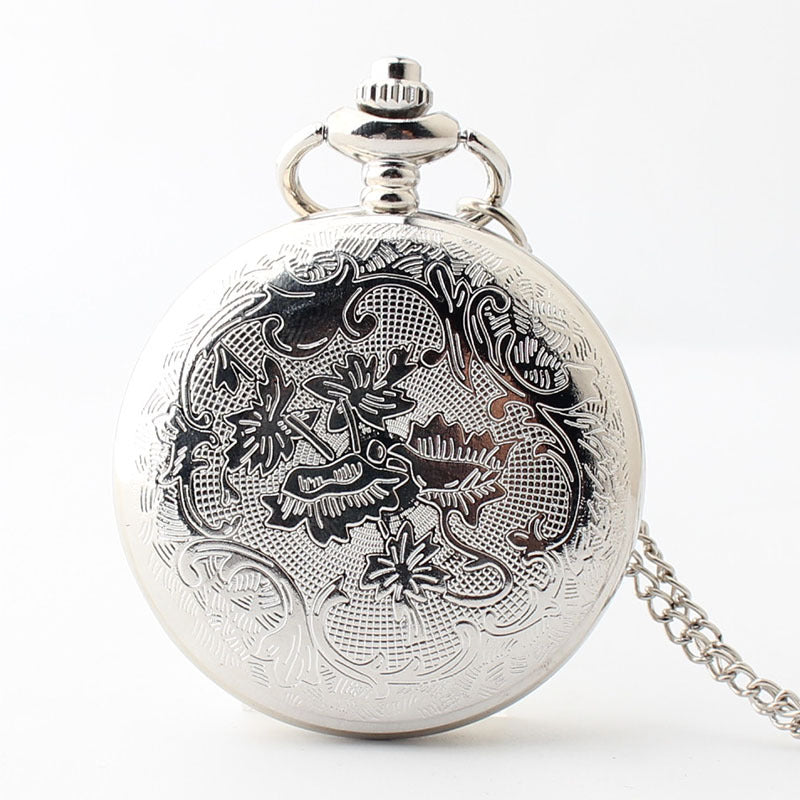 Starry sky Roman scale quartz pendant pocket watch