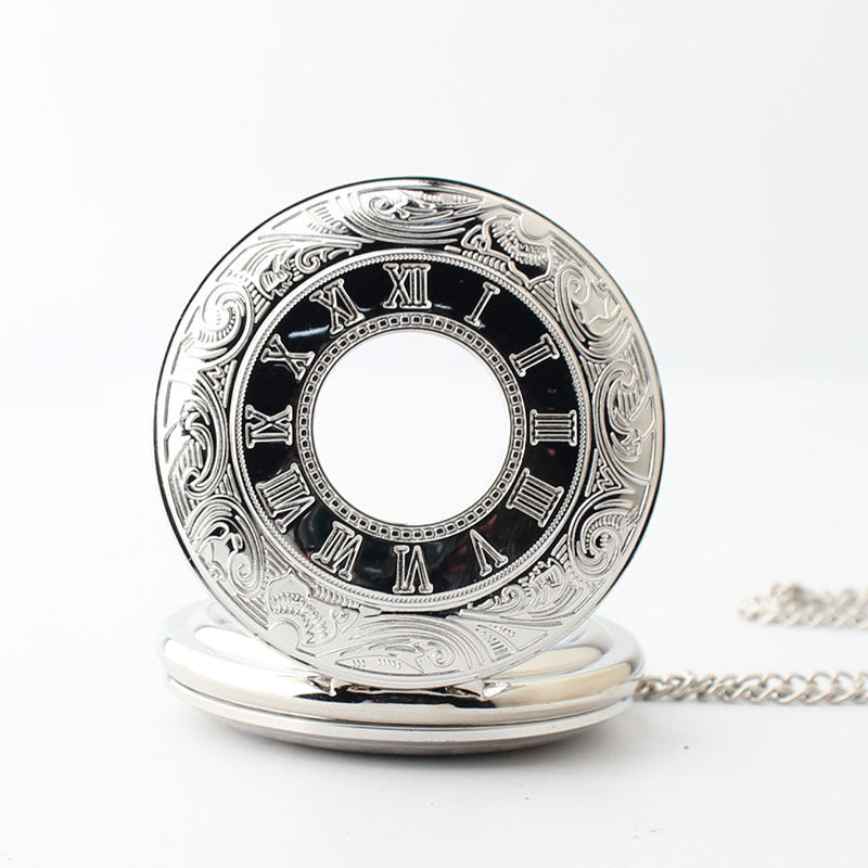 Starry sky Roman scale quartz pendant pocket watch