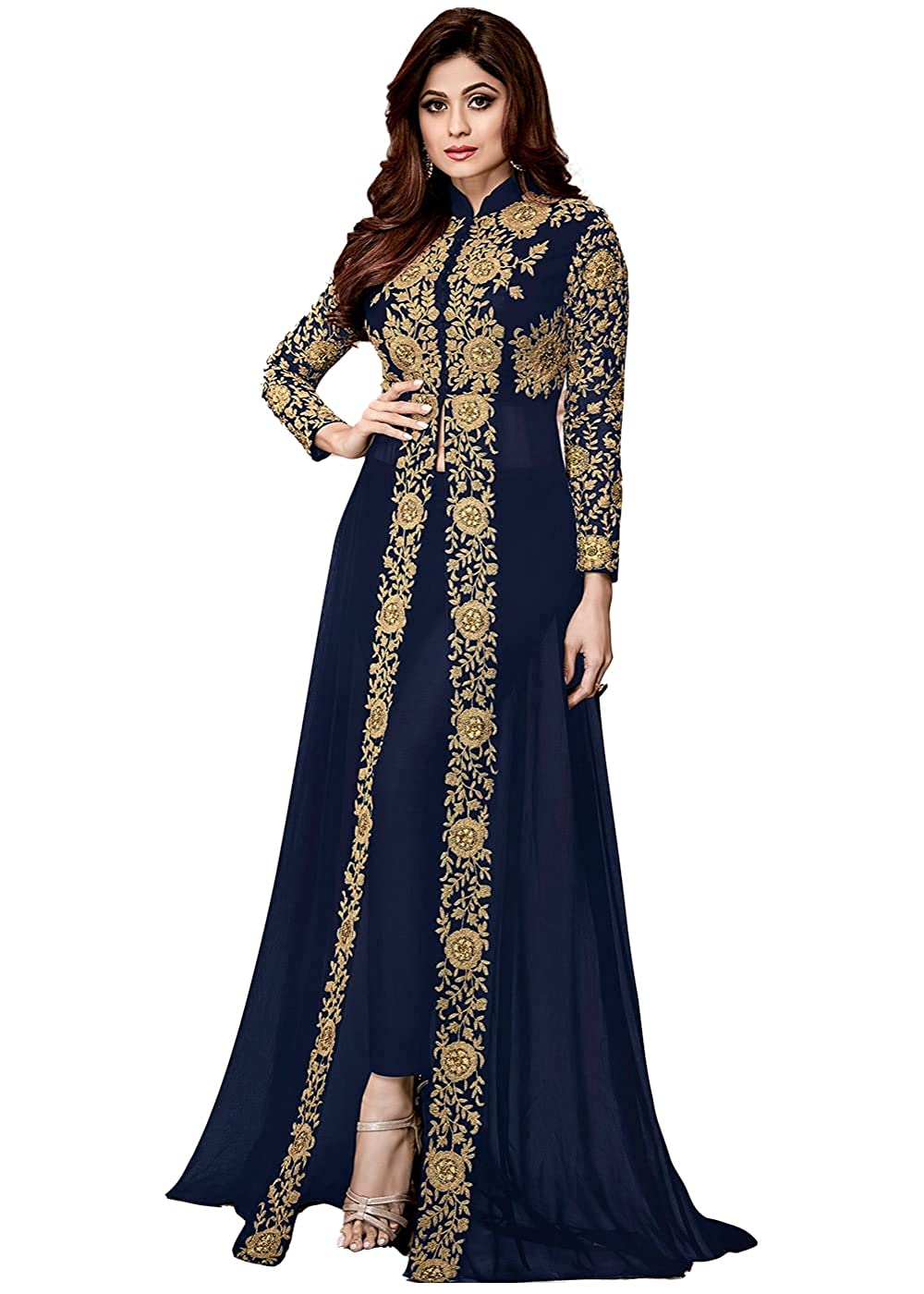 Women's Anarkali Long Gown With Dupatta