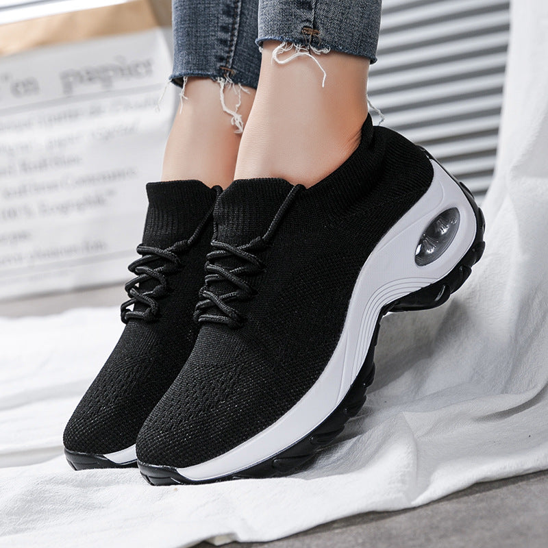 Sports shoes women flying knit socks shoes