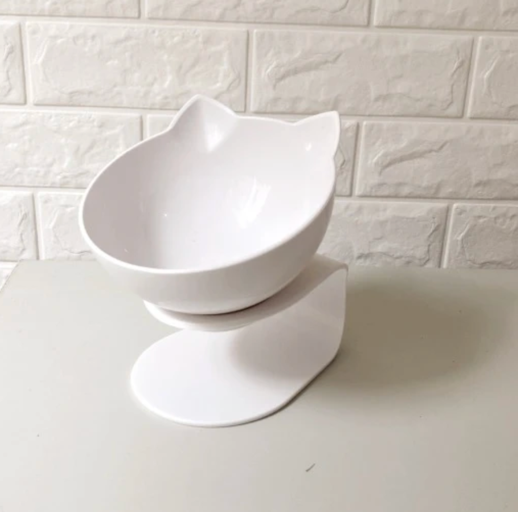 Cat Double Bowl Cat Food Bowl Protects Cervical Vertebra