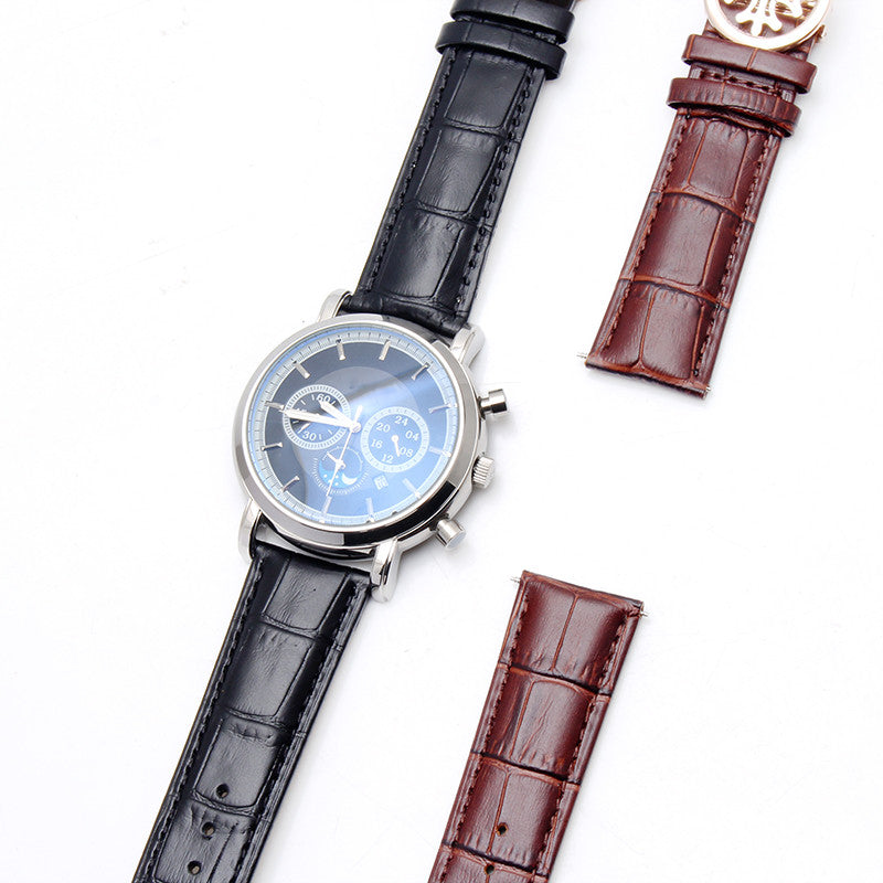 Watch strap with pattern butterfly buckle