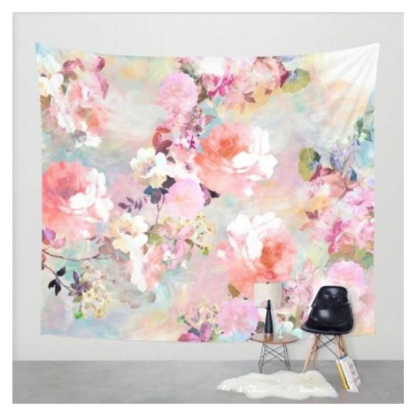 Love Of A Flower Wall Tapestry Wall Hanging Wall Decor Bedspread Blanket Curtain Throw Table Cloth Tapestries Home Decoration