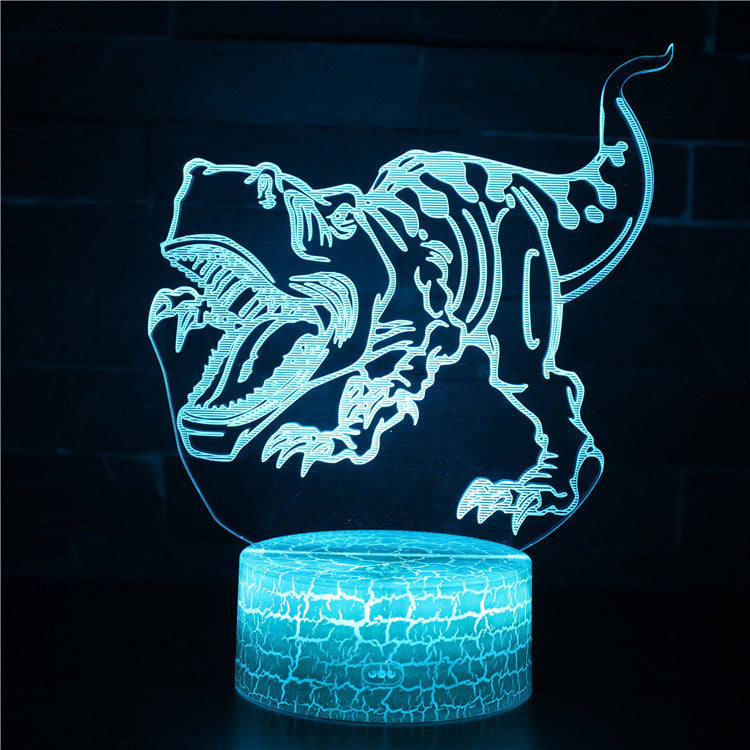 Dinosaur Series Touch Remote Control Creative 3D Desk Lamp Gift Led Seven Color Night Light